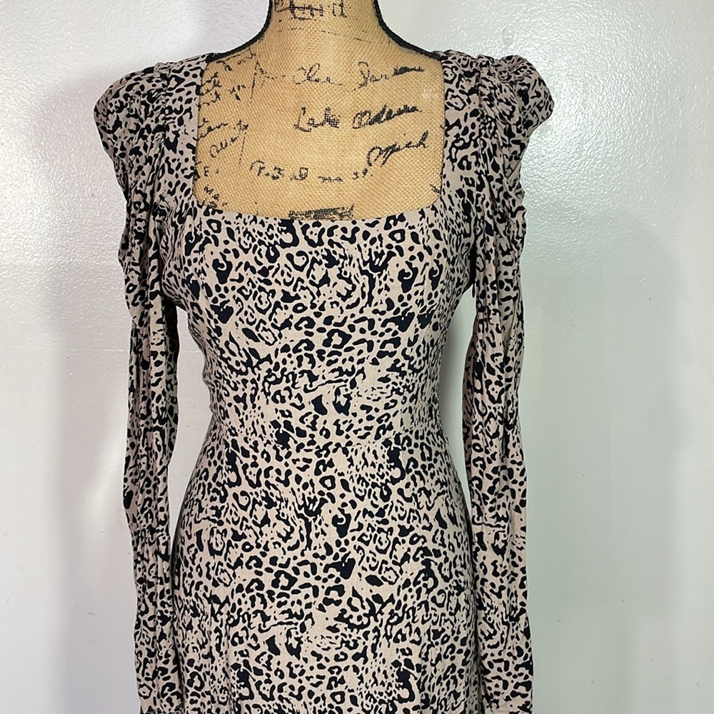 Zara Leopard Print Maxi Dress M